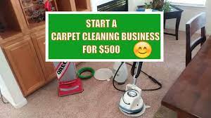 start a carpet cleaning business for