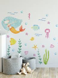 Mermaid And Sea Life Wall Stickers