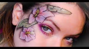face painting flowers using only