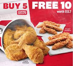 new kfc is offering 10 pcs hot y