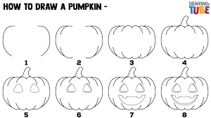 Follow the simple instructions and in no time you've created a great looking pumpkin notice how the lines cross over themselves, giving the picture depth. How To Draw A Halloween Pumpkin For Kids Pumpkin Drawing Drawings Pumpkin Sketch