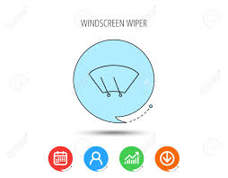 Windscreen Wipers Icon Windshield Sign Calendar User And Business