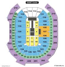 giant center seating charts views