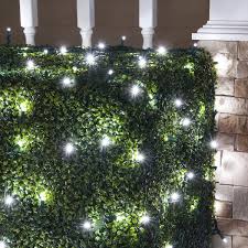 Set Of 100 Led Net Lights Christmas Net Lights Outdoor Christmas Decorations Green Wire 4 X 6 Ft Cool White Green