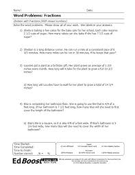 Word Problems Fractions Division