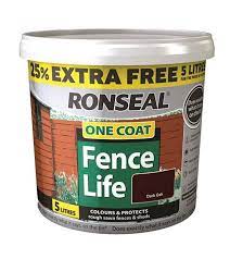 Ronseal One Coat Fence Life 5l Dark Oak