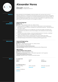 Communicate, track and coordinate the due diligence required for sites in the current build plan. Industrial Engineer Resume Sample Kickresume