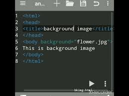 html code to set background image on a