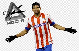 Upload only your own content. Atletico Madrid Jersey Football Player Rendering Diego Costa Tshirt Sports Shoe Png Pngwing