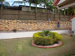 australian retaining walls bush rock