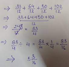 find the average of four numbers2 3 4