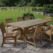 Solid Oak Crossed Leg Garden Table