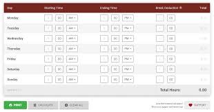 time clock calculator for employee