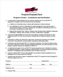 free 8 program proposal forms in pdf