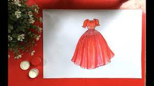 Cách vẽ váy đầm công chúa