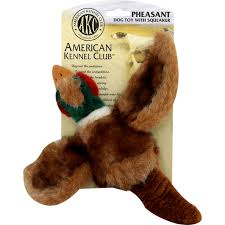 akc dog toy pheasant with squeaker