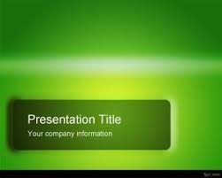 Free Green Glossy Powerpoint Template