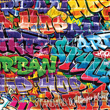 Bright Graffiti Wall Mural
