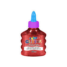 Glitter Glue Bottle Spark 88ml Red