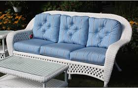 White Outdoor Wicker Sofa