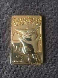 Buy from many sellers and get your cards all in one shipment! 1999 Pokemon Limited Edition 23k Gold Plated Pikachu Promo Card 25 Nintendo Ebay