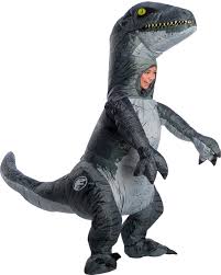 Details About Jurassic World 2 Boys Child Inflatable Velociraptor Blue Dinosaur Costume