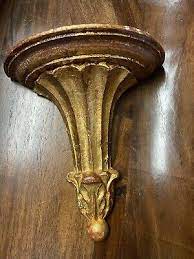 Italian Wall Sconce Shelf Gold Carved