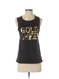 Details About Goldsheep Women Black Sleeveless T Shirt S