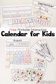 Cute Free Printable Calendar For Circle Time With Kids