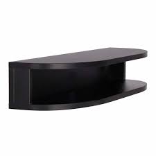 Floating Curved Double Bench Black