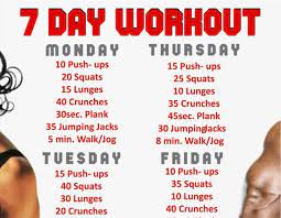 7 Day Exercise Program To Stay Fit And