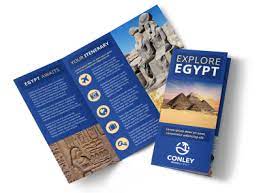 travel egypt tri fold brochure template