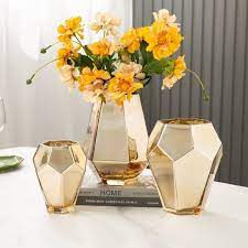 Gold Glass Vase Yaasyaas Your Home