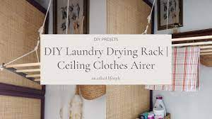 diy laundry drying rack ceiling