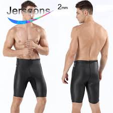 Us 35 84 30 Off Jersqons Men 2mm Triathlon Neoprene Buoyancy Swimsuit Shorts Speedo Mens Bathing Smooth Skin Diving Swimwear Pants In Body Suits