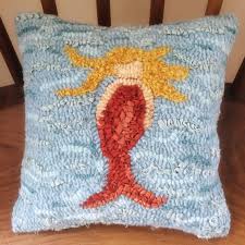 mermaid rug hooking pattern instant