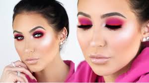 trendy hot pink smokey eye tutorial