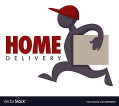 delivery service courier with parcel