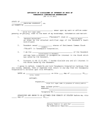 affidavit of disclaimer of interest by