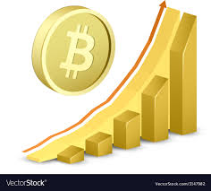 Growth Chart With Bitcoin Sign