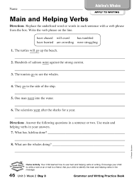Students will identify the linking verb in a sentence, make a contraction with a verb, identify the helping verb in a sentence, and choose the correct verb to go in a sentence. Main And Helping Verbs Portland Public Schools
