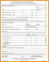 12 Employment Application Form Word Format Intern Resume