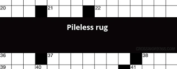 pileless rug crossword clue