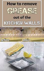 remove grease out of the kitchen walls