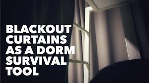dorm hack blackout curtains as a dorm
