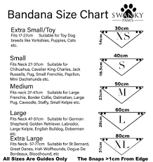 Bandana Sizing Chart Swankypaws