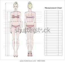 Woman Body Measurement Chart Scheme Measurement Stock Image