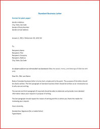 Business Letter Format Without Letterhead Template Sample On