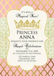 Princess Birthday Party Invitation Birthday Party Invitations