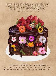 the best edible flowers for cake and